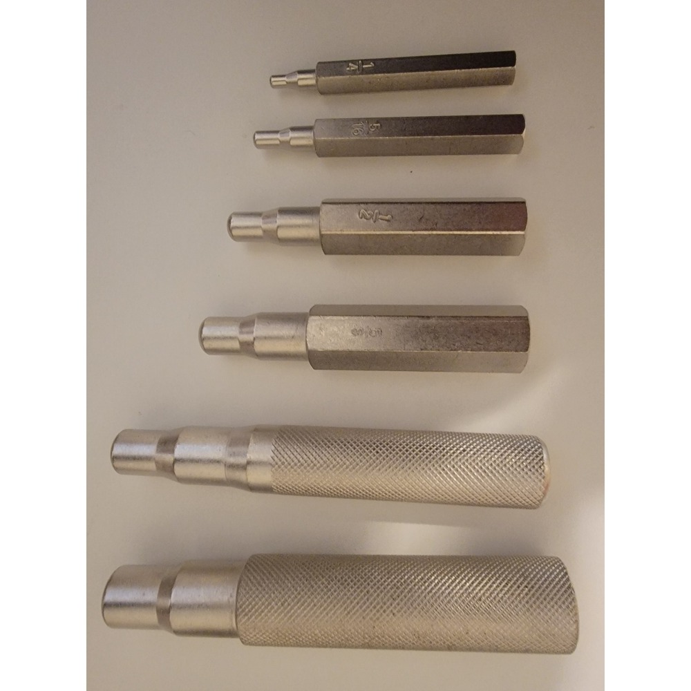 FJC6 Piece Metal Swaging Tool Set HVAC Copper Pipe Tube  1/4 5/16 1/2 5/8